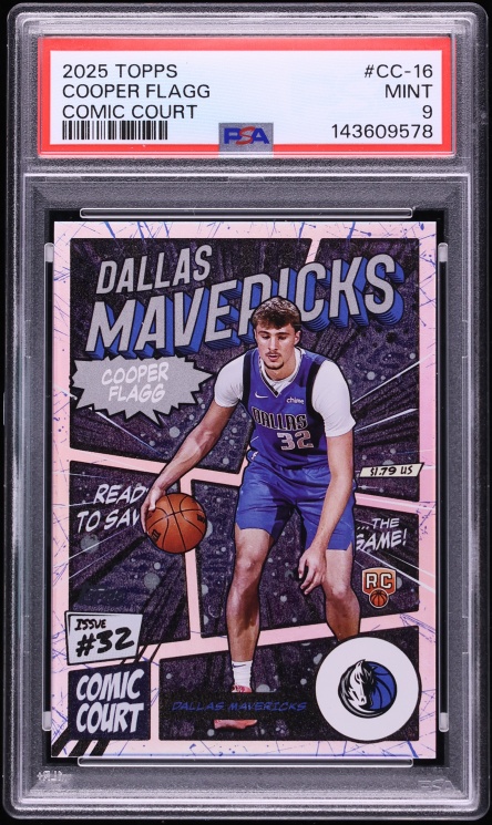2025 Topps Comic Court Cooper Flagg ROOKIE #CC-16 PSA 9 MINT
