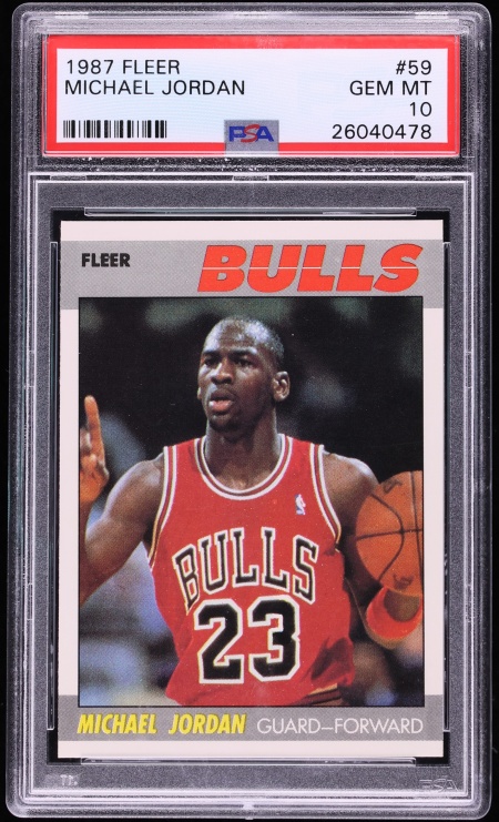1987 Fleer Basketball Michael Jordan #59 PSA 10 GEM MINT