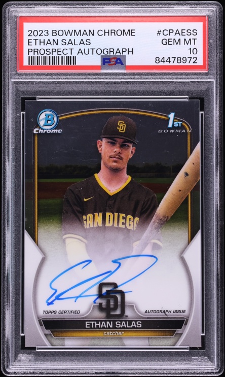 2023 Bowman Chrome Ethan Salas PROSPECT AUTO #CPA-ESS PSA 10 GEM MINT