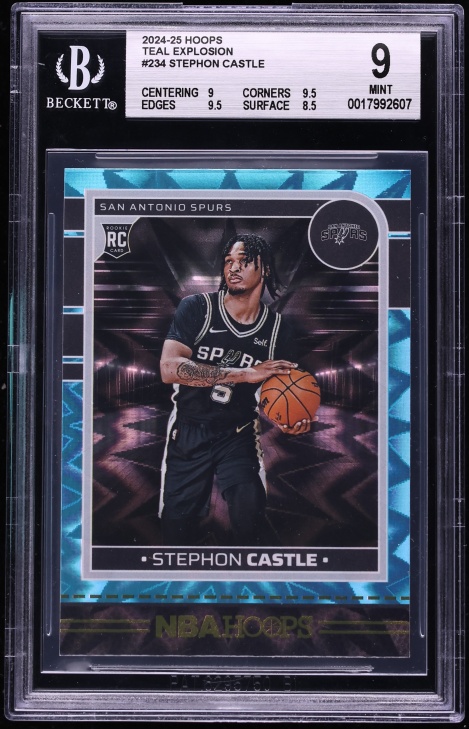2024 Hoops Teal Explosion Stephon Castle ROOKIE #234 BGS 9 MINT