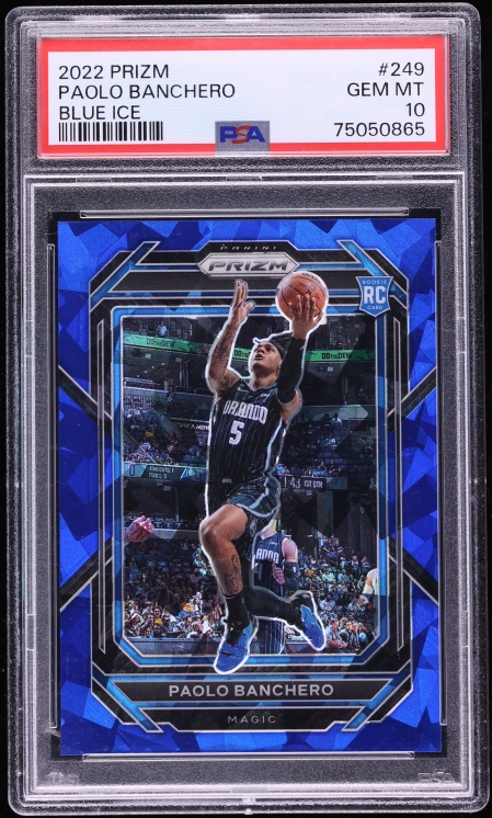 2022 Panini Prizm Blue Ice Paolo Banchero ROOKIE /125 #249 PSA 10 GEM MINT