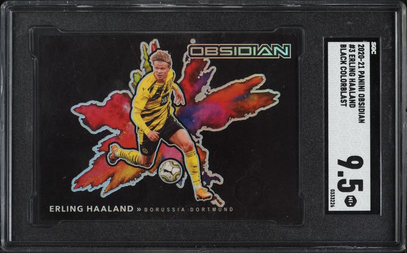 2020 Topps Chrome UEFA Champions League Erling Haaland SP #49 PSA