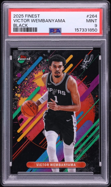 2025 Finest Black Victor Wembanyama #264 PSA 9 MINT