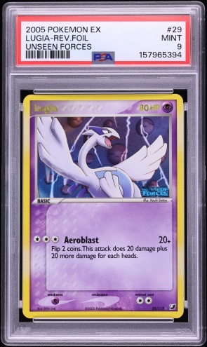 2005 Pokemon EX Unseen Forces Reverse Holo Lugia #29 PSA 9 MINT