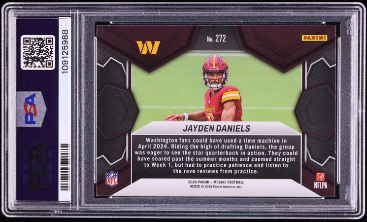 2024 Panini Mosaic Jayden Daniels ROOKIE #272 PSA 9 MINT