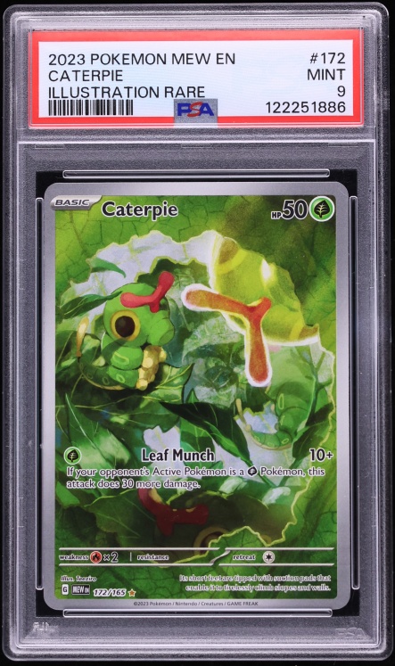 2023 Pokemon Scarlet & Violet 151 IR Caterpie #172 PSA 9 MINT