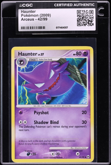 2009 Pokemon Platinum Arceus Haunter #42 CGC AUTH