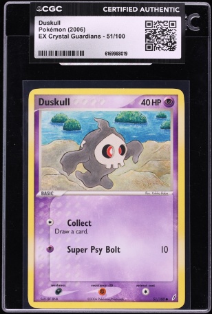 2006 Pokemon EX Crystal Guardians Duskull #51 CGC AUTH