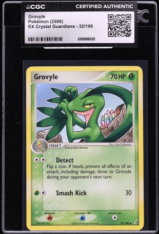 2006 Pokemon EX Crystal Guardians Grovyle #32 CGC AUTH