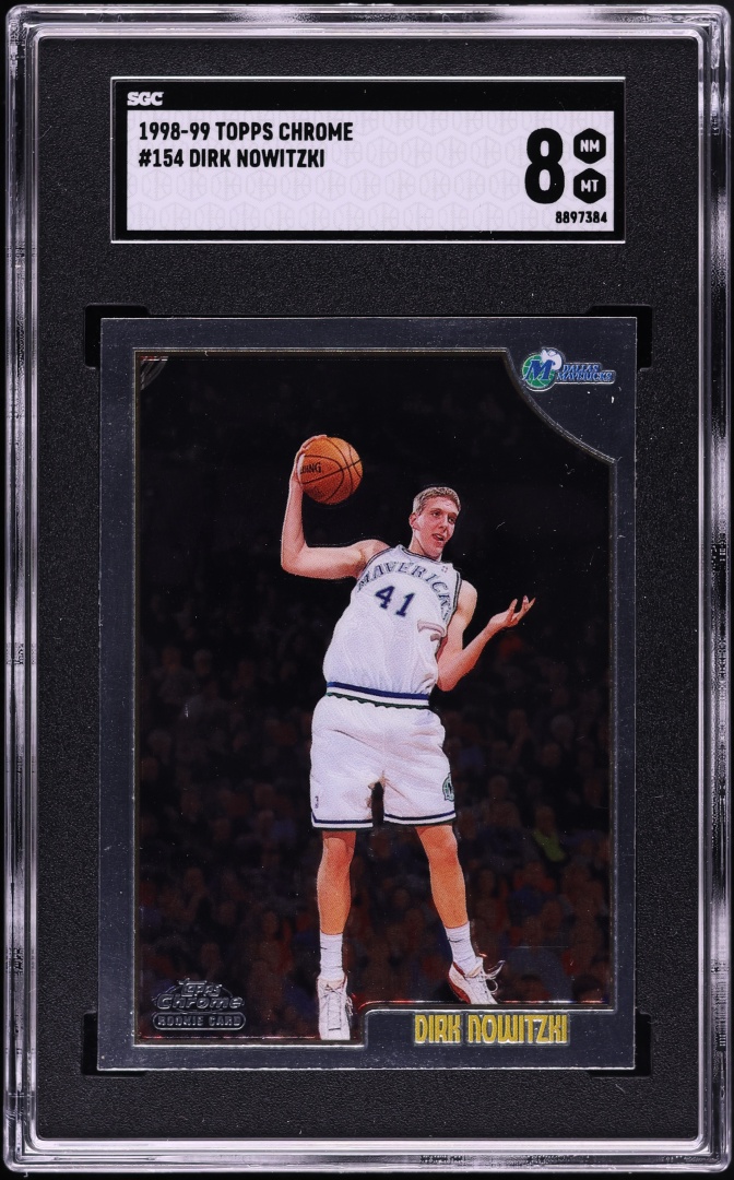 1998 Topps Chrome Dirk Nowitzki ROOKIE #154 SGC 8 NM-MT