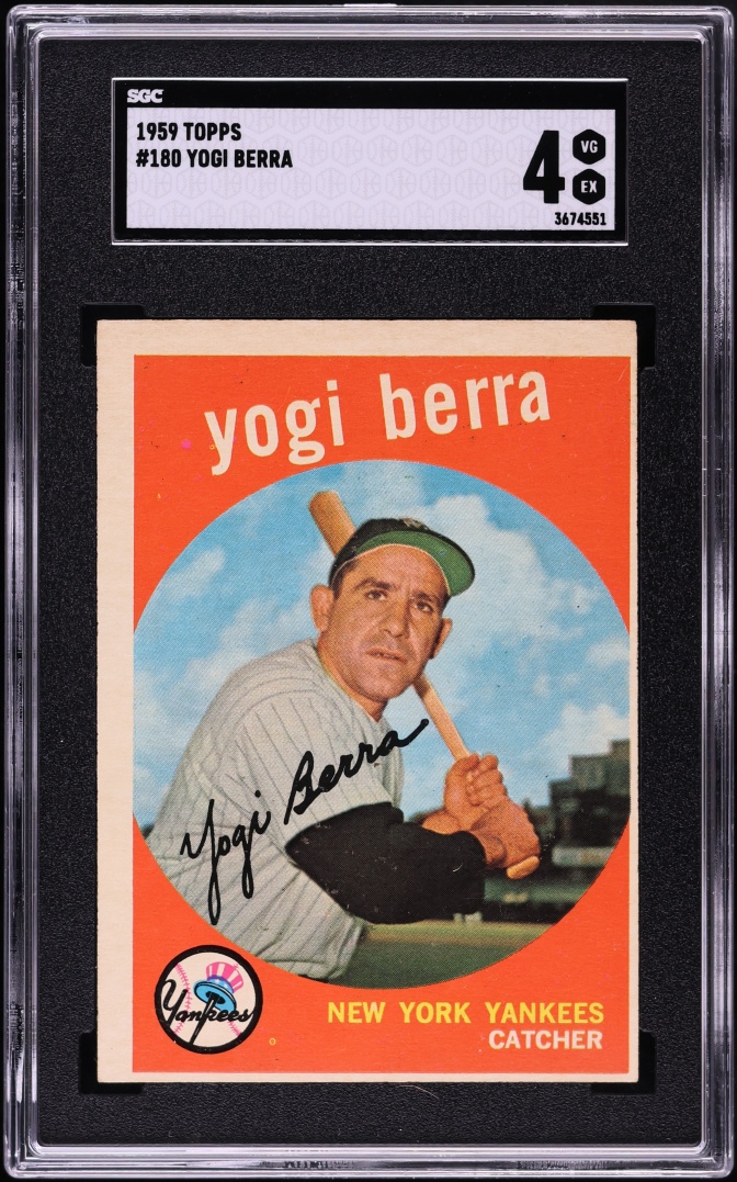 1959 Topps Yogi Berra #180 SGC 4 VGEX