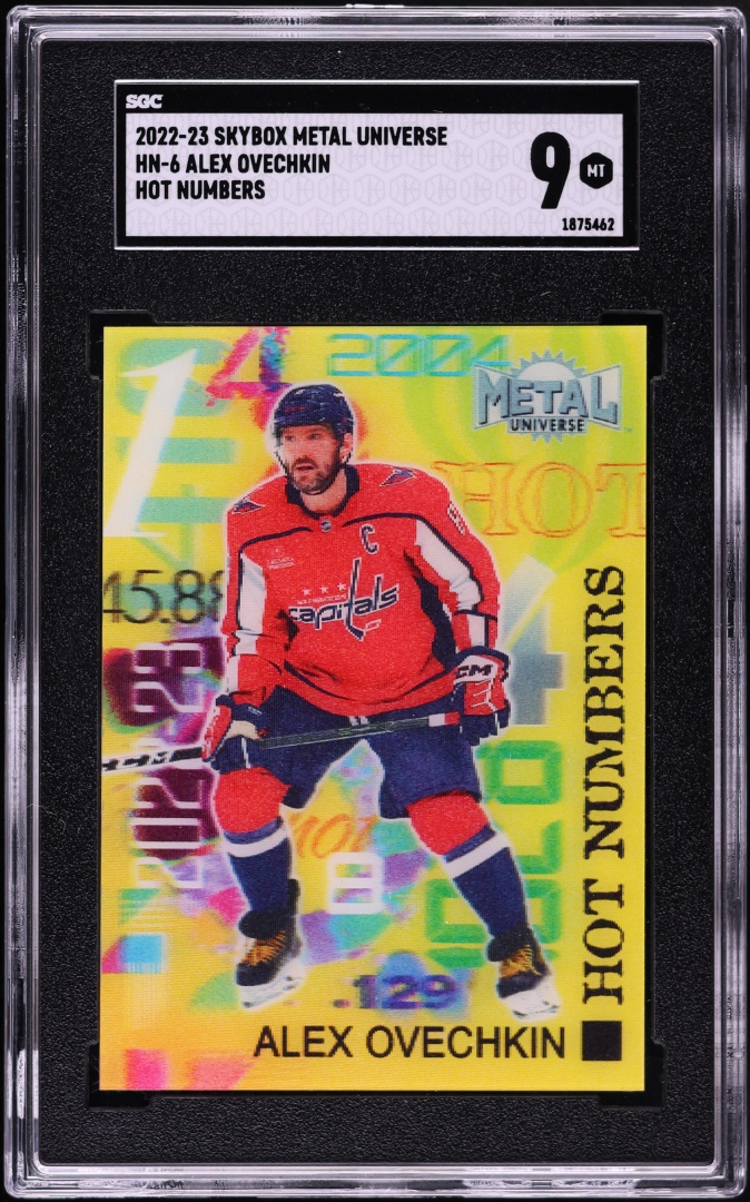2022 Metal Universe Hot Numbers Alex Ovechkin #HN-6 SGC 9 MINT