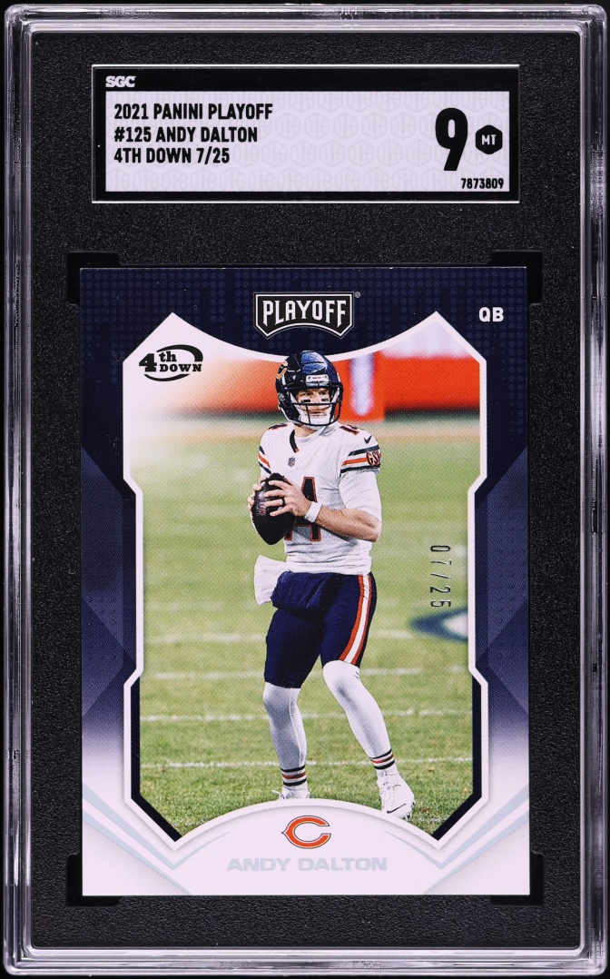 2021 Panini Playoff 4th Down Andy Dalton /25 #125 SGC 9 MINT