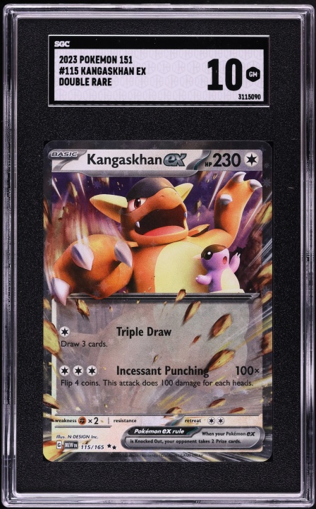 2023 Pokemon Scarlet & Violet 151 Full Art Kangaskhan ex #115 SGC 10 GEM MINT