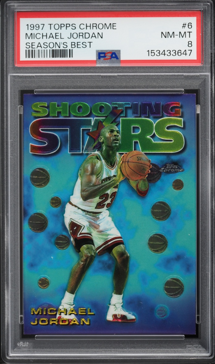 1997 Topps Chrome Season's Best Michael Jordan #6 PSA 8 NM-MT
