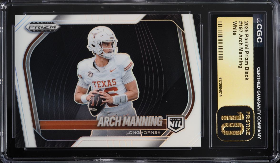 2025 Panini Prizm Black White Arch Manning ROOKIE /175 #197 CGC 10 PRISTINE