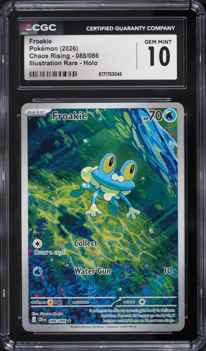 2026 Pokemon Chaos Rising IR Froakie #088 CGC 10 GEM MINT