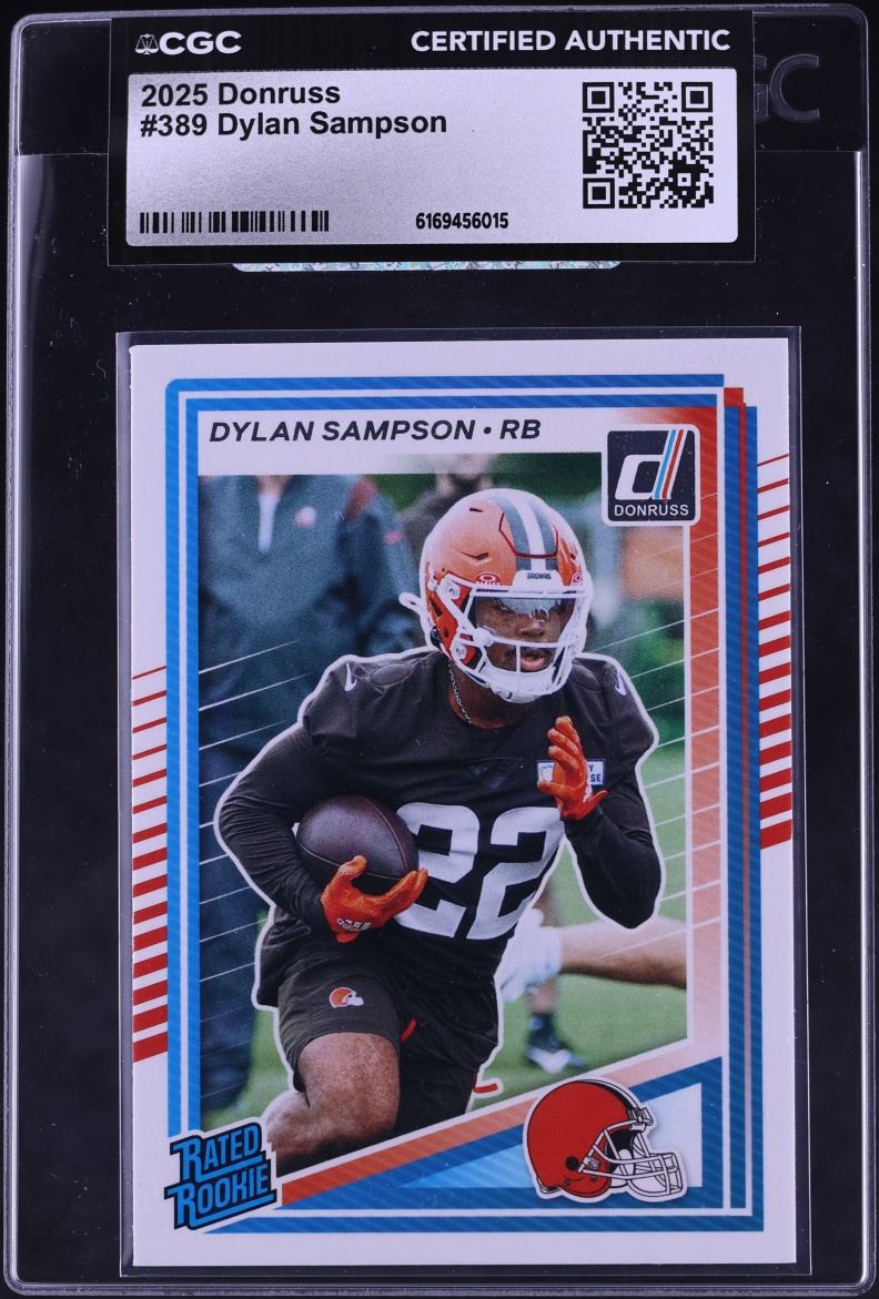 2025 Donruss Football Dylan Sampson ROOKIE #389 CGC AUTH