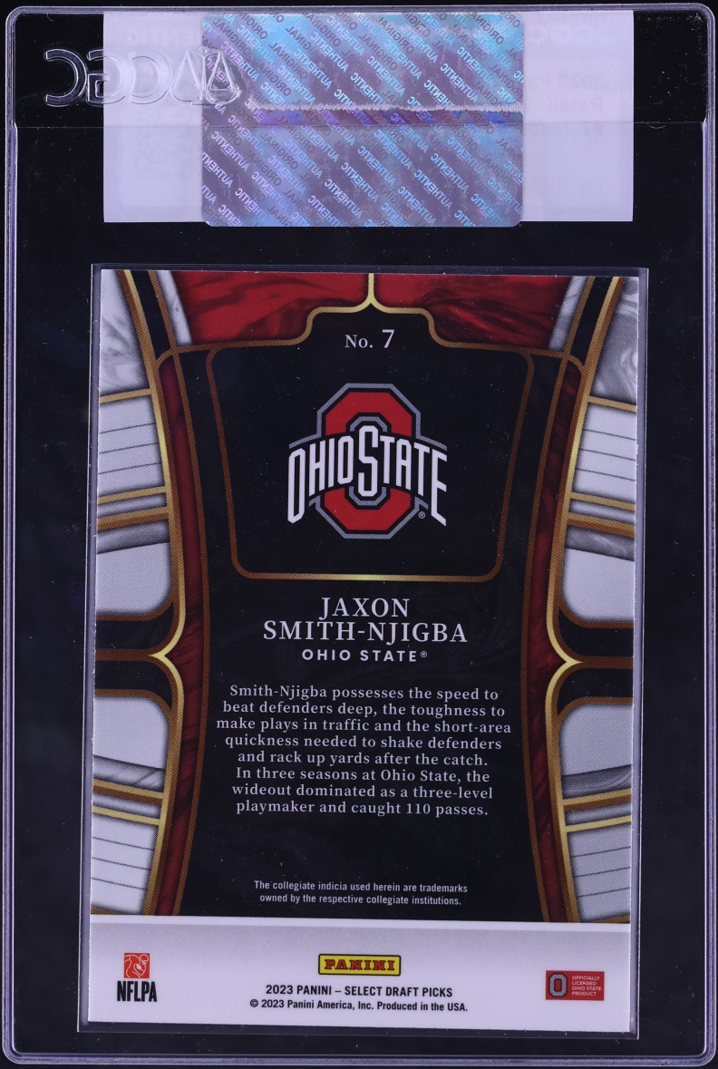 2023 Select Draft Picks Retail Jaxon Smith-Njigba ROOKIE #7 CGC AUTH