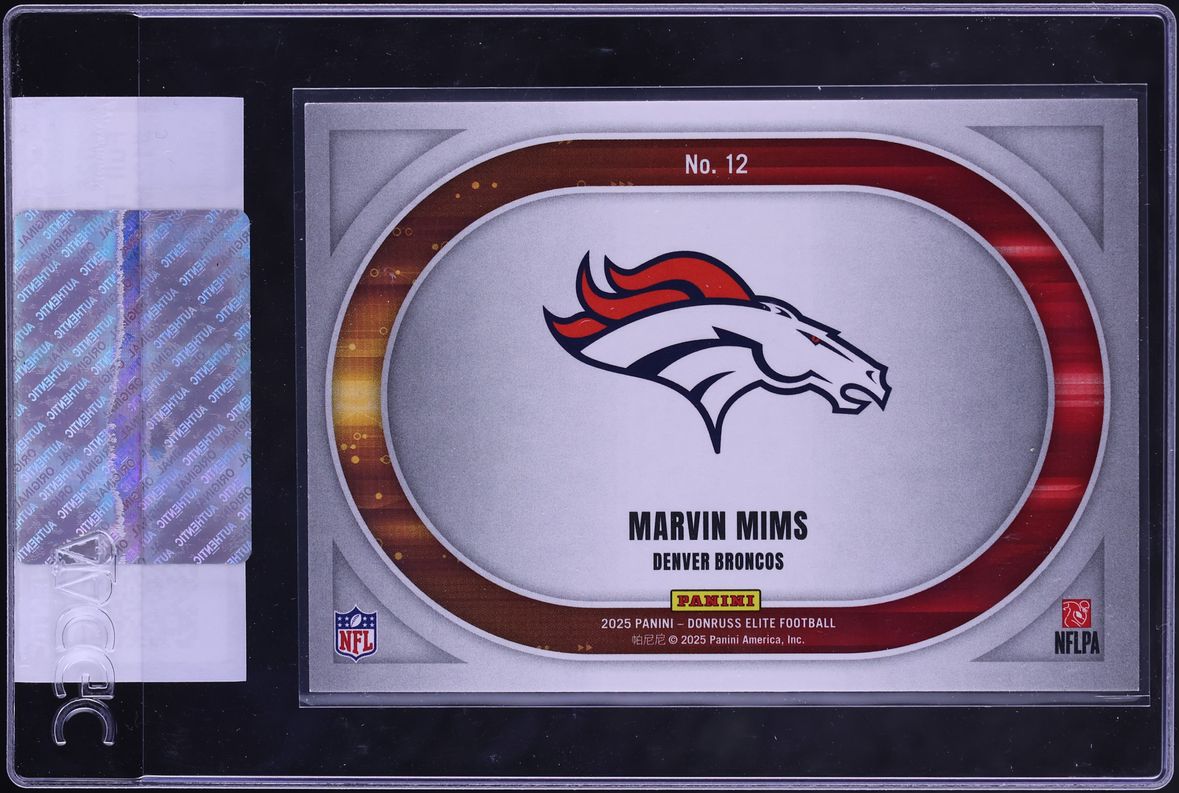 2025 Donruss Elite Full Throttle Marvin Mims /799 #12 CGC AUTH