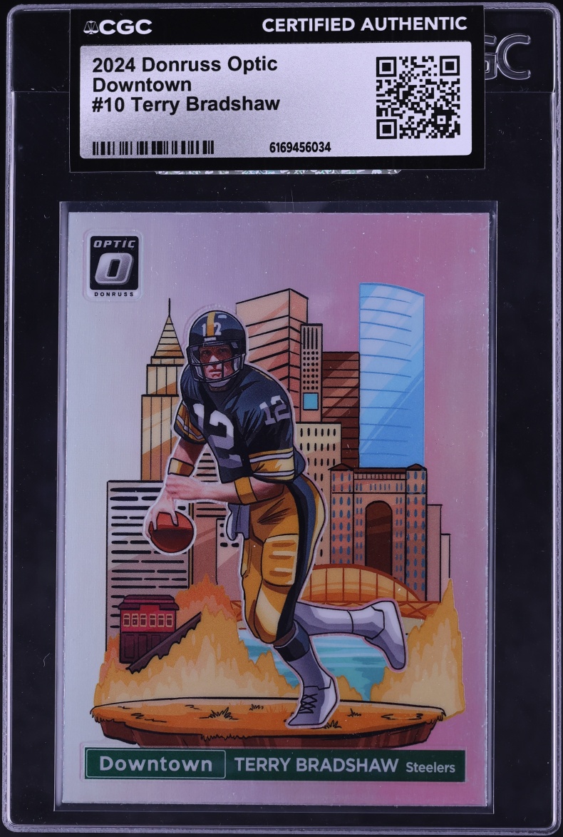 2024 Donruss Optic Downtown Terry Bradshaw #10 CGC AUTH