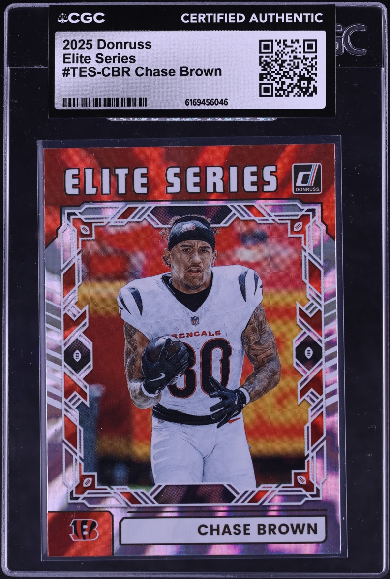 2025 Donruss Elite Series Chase Brown #TES-CBR CGC AUTH