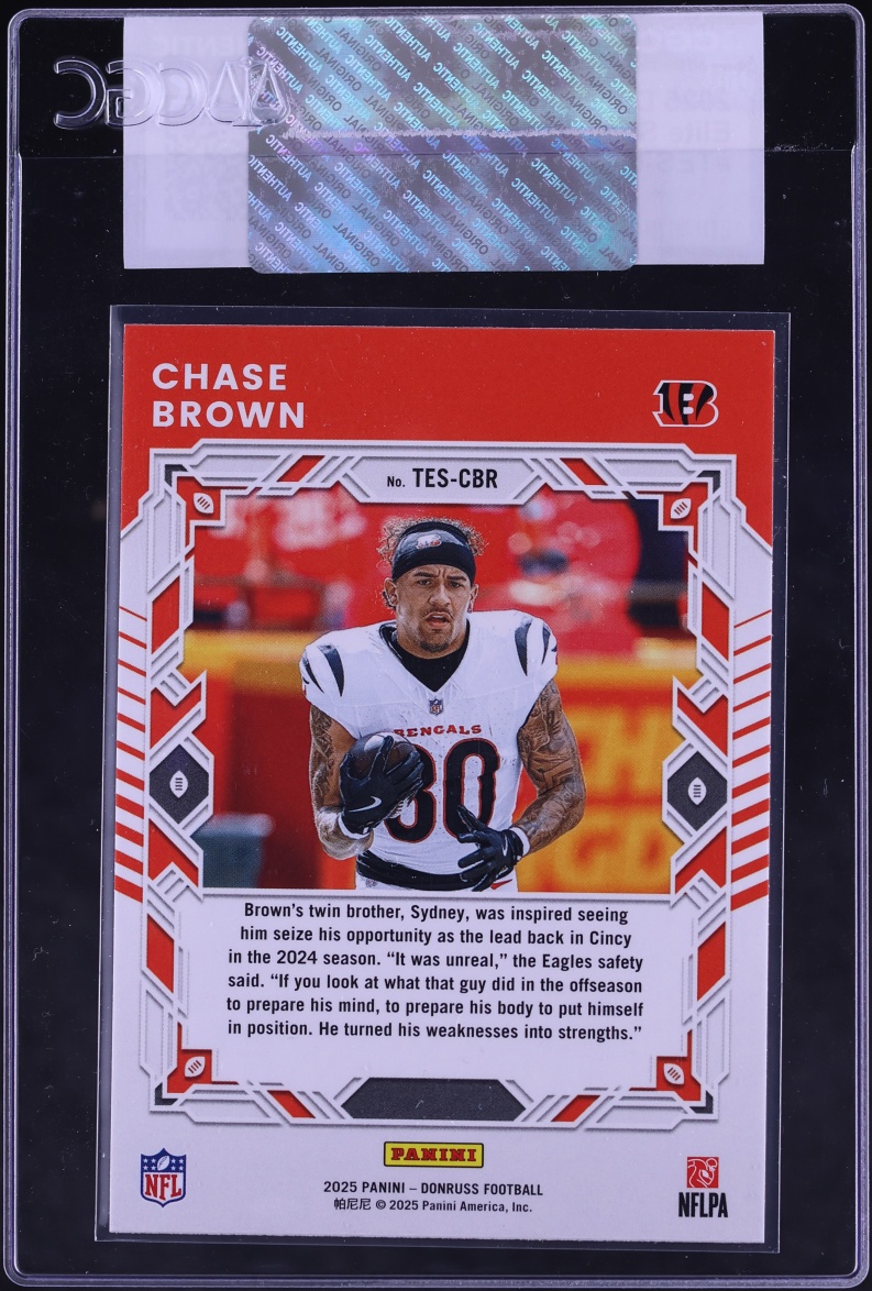 2025 Donruss Elite Series Chase Brown #TES-CBR CGC AUTH