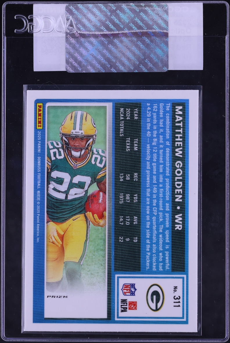 2025 Donruss Optic Preview Red Pandora Matthew Golden ROOKIE #311 CGC AUTH