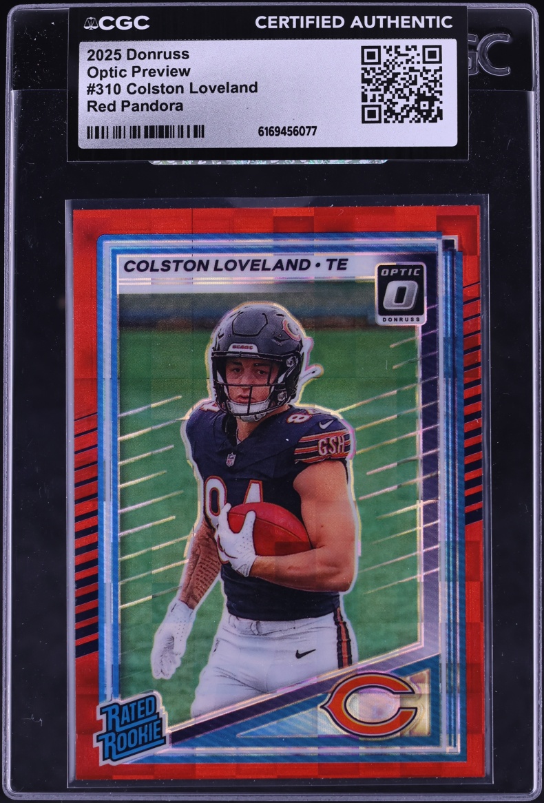 2025 Donruss Optic Preview Red Pandora Colston Loveland ROOKIE #310 CGC AUTH