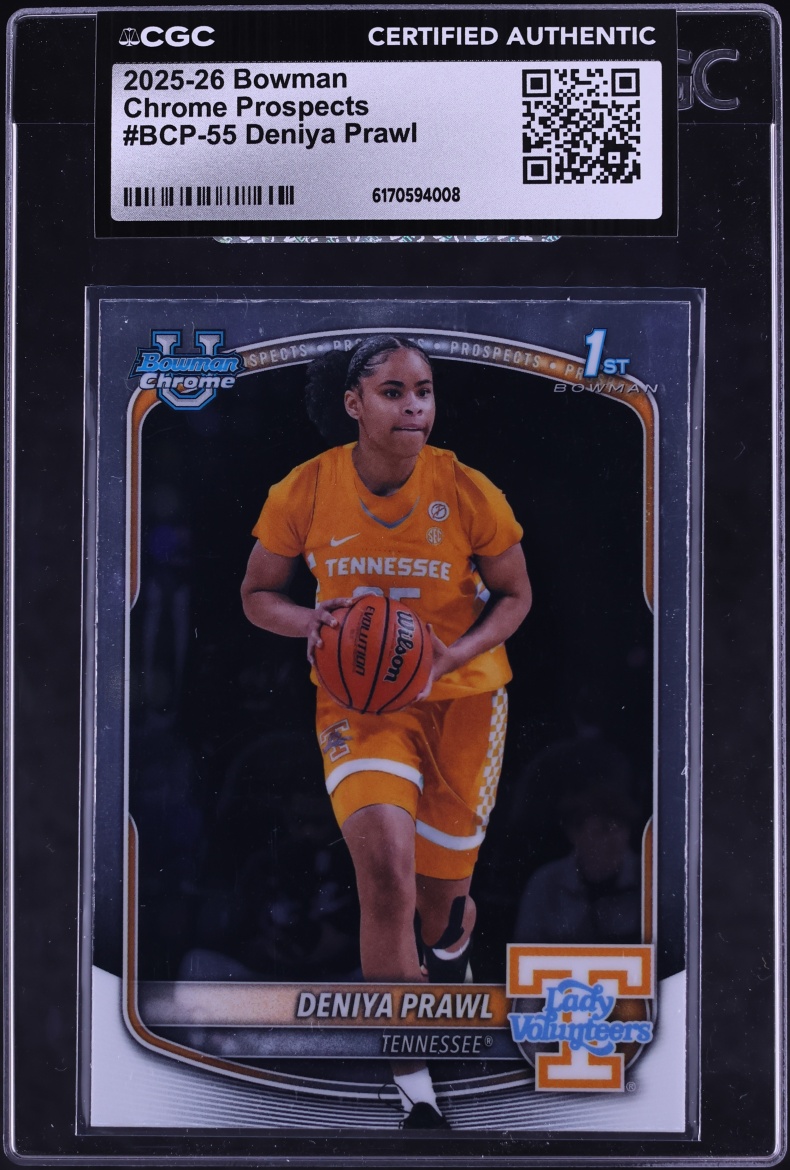 2025 Bowman Chrome University Prospect Deniya Prawl #BCP-55 CGC AUTH