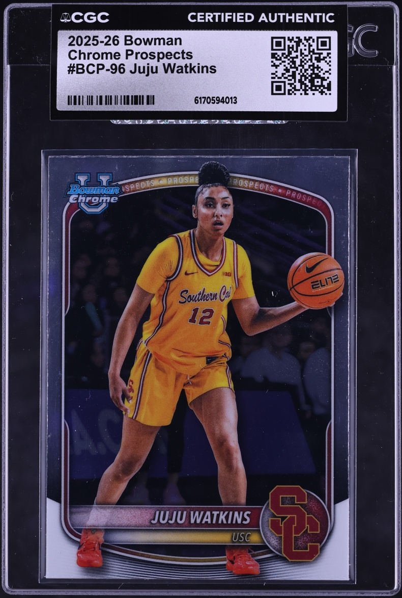 2025 Bowman Chrome University Prospect Juju Watkins #BCP-96 CGC AUTH