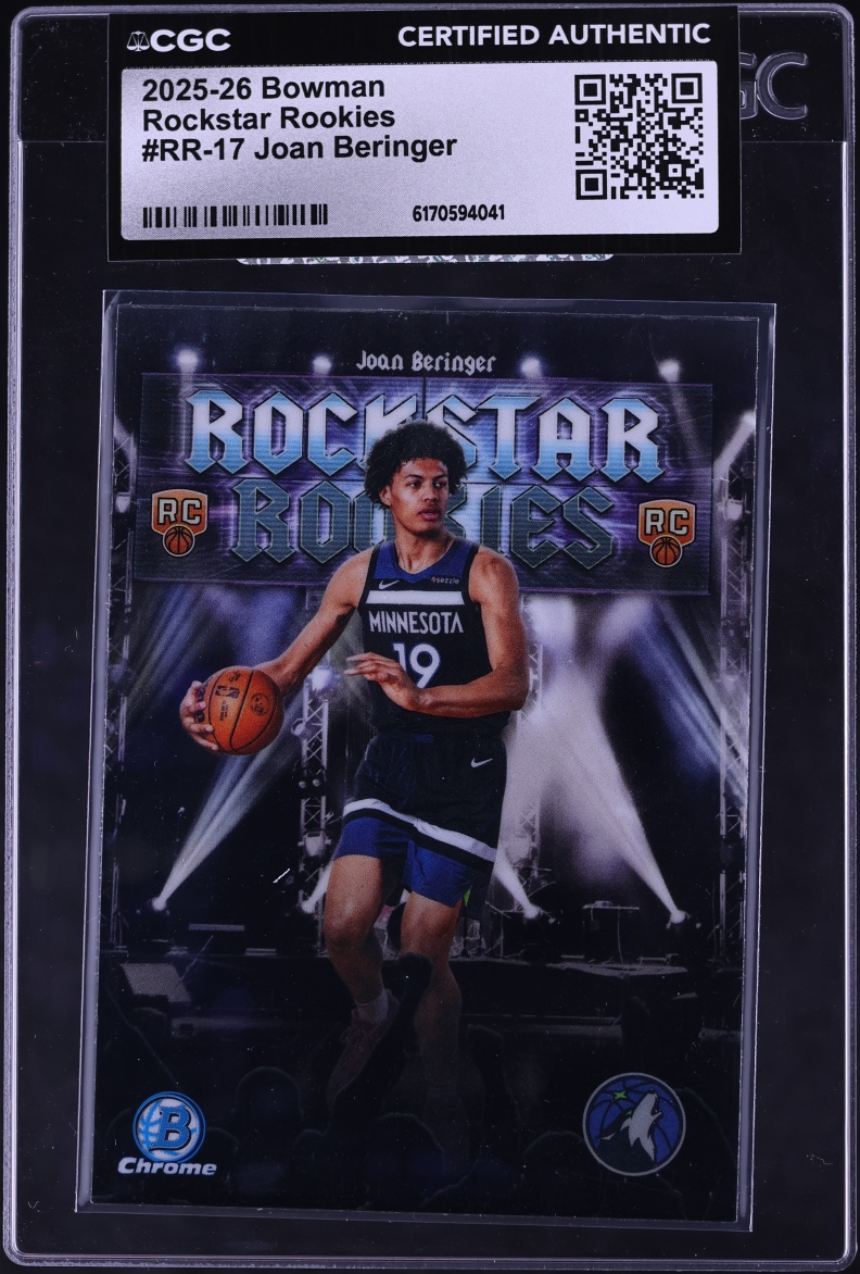 2025 Bowman Chrome Rockstar Rookies Joan Beringer ROOKIE #RR-17 CGC AUTH
