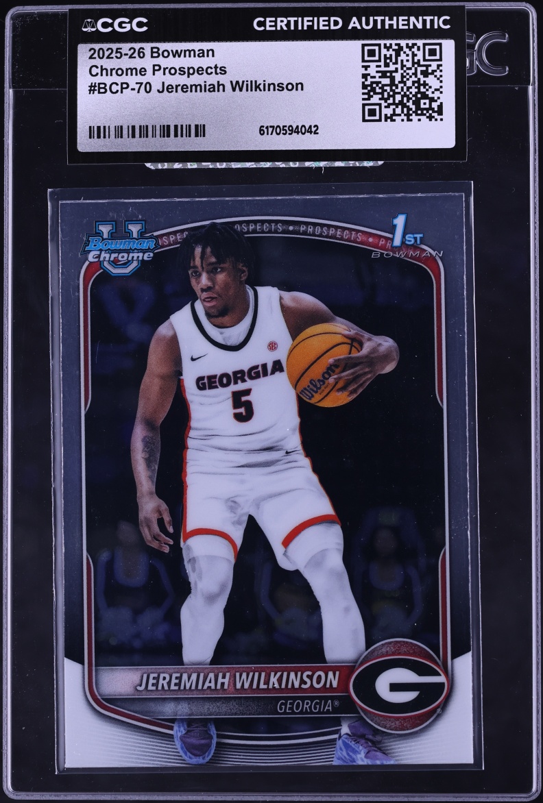 2025 Bowman Chrome University Prospect Jeremiah Wilkinson #BCP-70 CGC AUTH