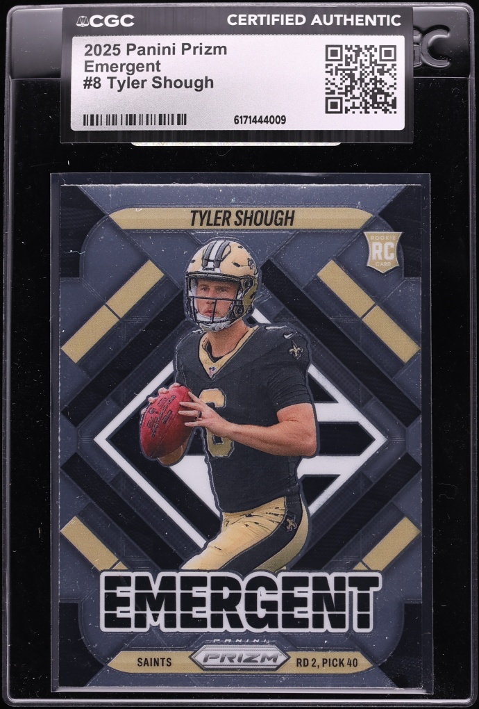 2025 Panini Prizm Emergent Tyler Shough ROOKIE #8 CGC AUTH