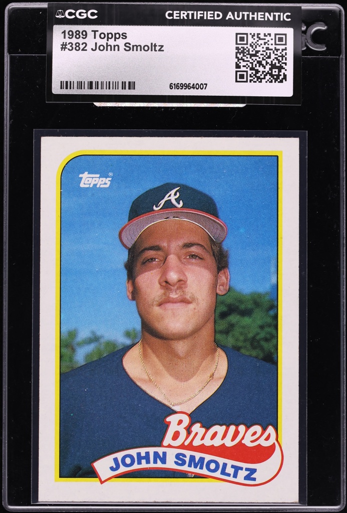 1989 Topps John Smoltz ROOKIE #382 CGC AUTH