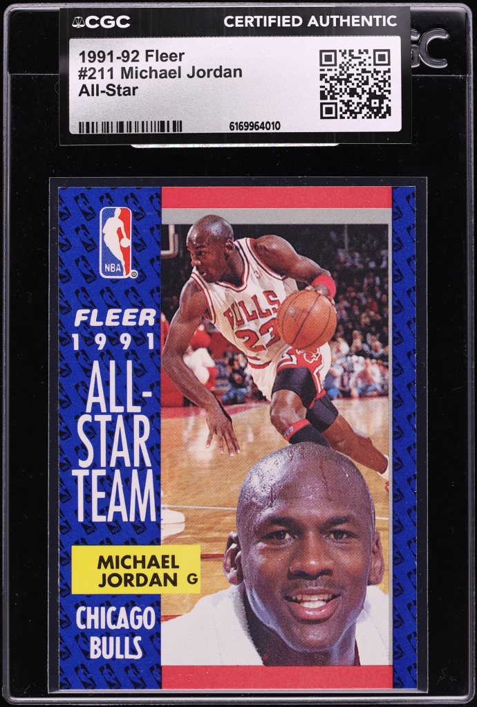 1991 Fleer Basketball All-Star Michael Jordan #211 CGC AUTH