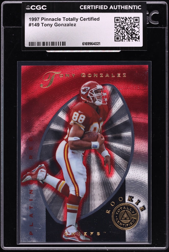 1997 Pinnacle Totally Certified Tony Gonzalez /4999 #149 CGC AUTH