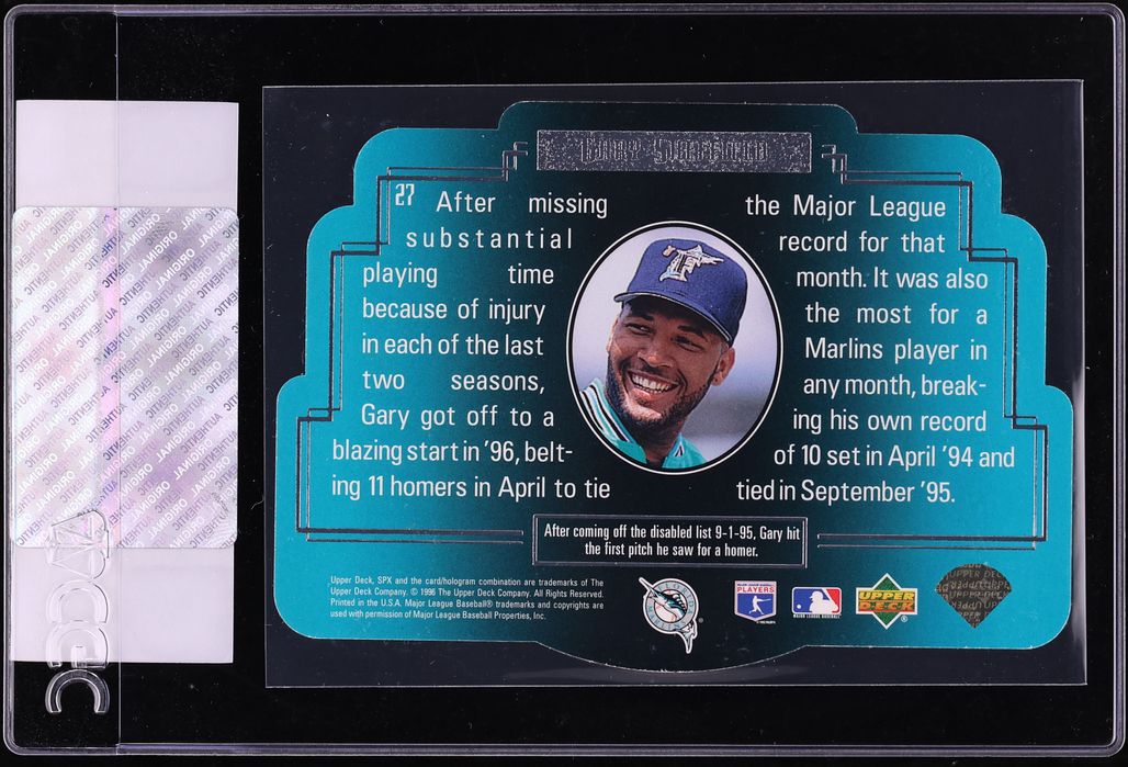 1996 SPx Gary Sheffield #27 CGC AUTH