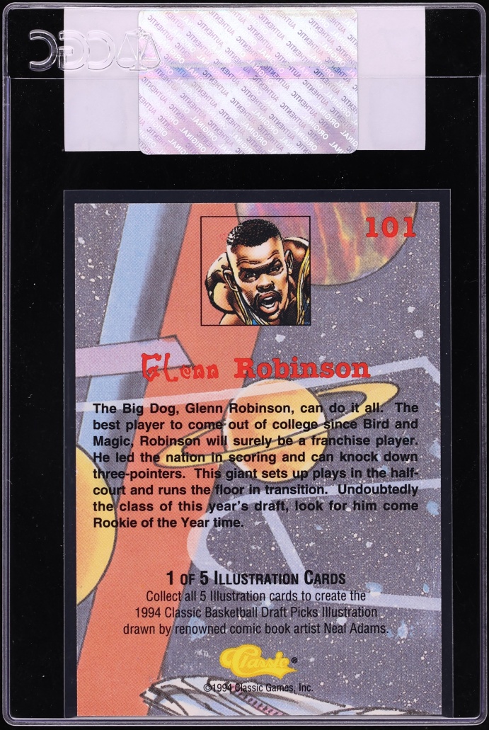 1994 Classic Gold Glenn Robinson #101 CGC AUTH