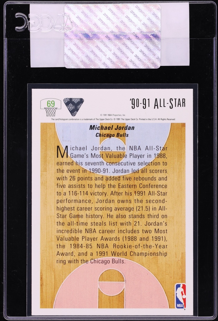 1991 Upper Deck All Star Michael Jordan #69 CGC AUTH