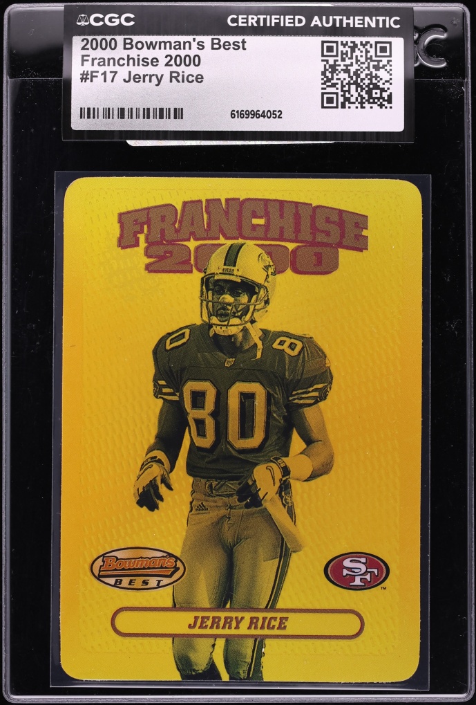 2000 Bowman's Best Franchise 2000 Jerry Rice #F17 CGC AUTH
