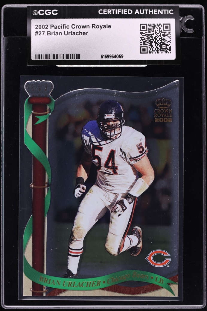 2002 Pacific Crown Royale Die-Cut Brian Urlacher #27 CGC AUTH