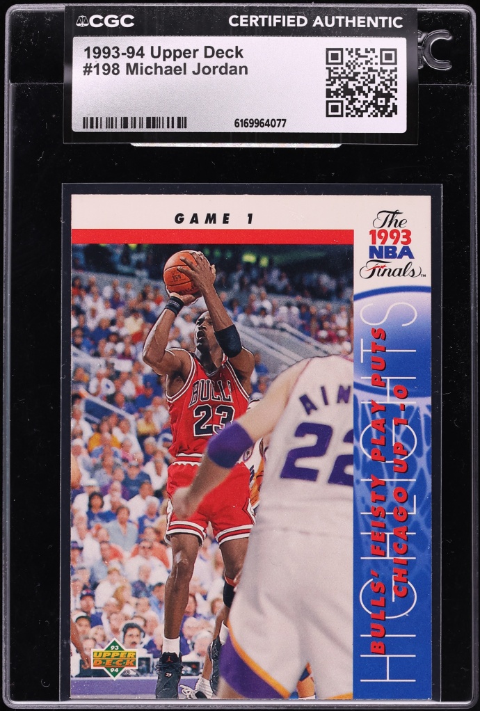 1993 Upper Deck The NBA Finals Michael Jordan #198 CGC AUTH