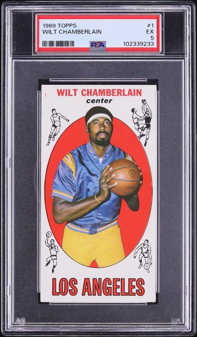1969 Topps Basketball Wilt Chamberlain #1 PSA 5 EX