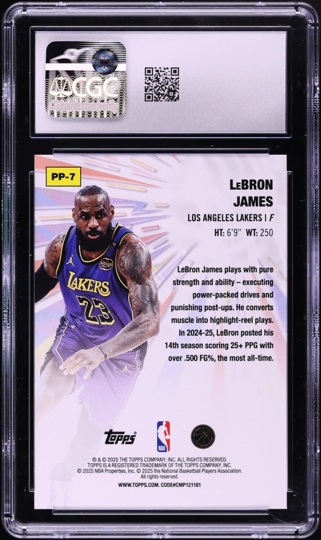 2025 Topps Power Players LeBron James #PP-7 CGC 10 GEM MINT