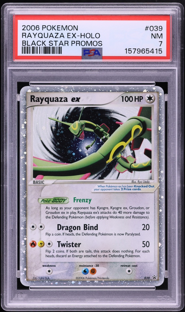 2006 Pokemon Black Star Promo Holo Rayquaza ex #39 PSA 7 NRMT