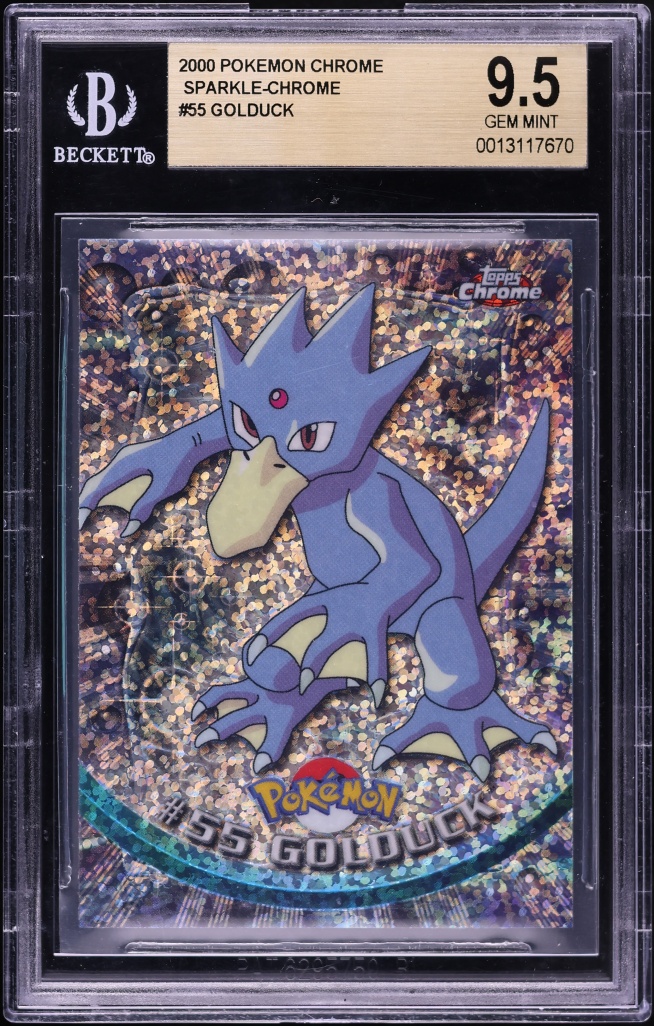2000 Topps Chrome Pokemon Series 1 Sparkle Golduck #55 BGS 9.5 GEM MINT