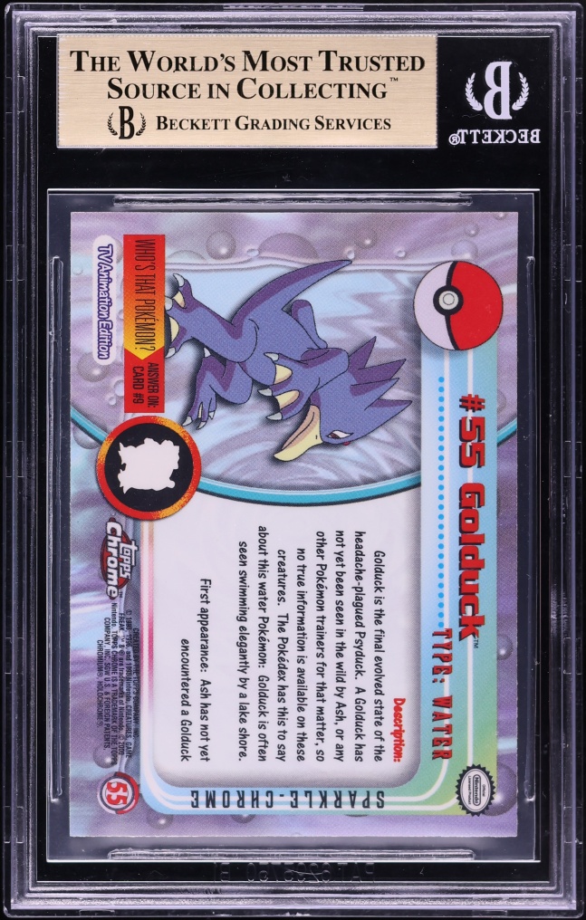 2000 Topps Chrome Pokemon Series 1 Sparkle Golduck #55 BGS 9.5 GEM MINT
