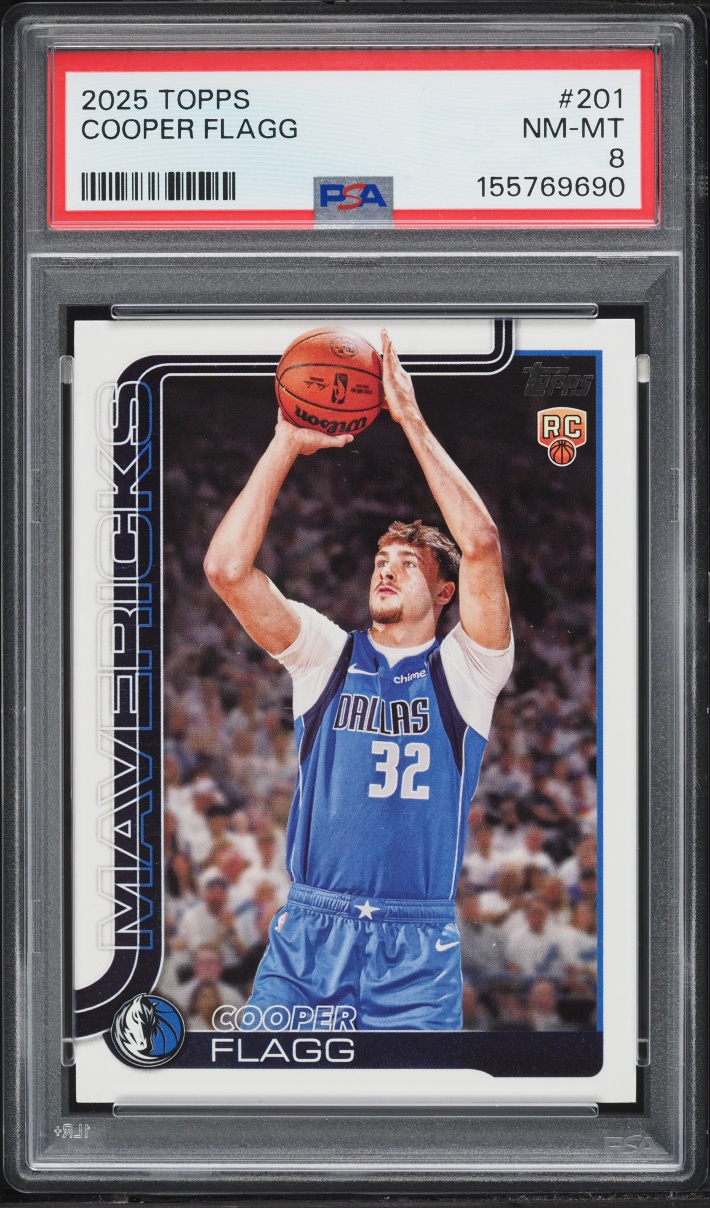 2025 Topps Basketball Cooper Flagg ROOKIE #201 PSA 8 NM-MT