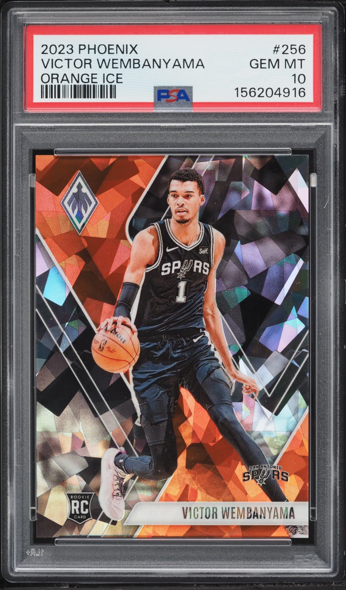 2023 Panini Phoenix Orange Ice Victor Wembanyama ROOKIE /249 #256 PSA 10 GEM MINT